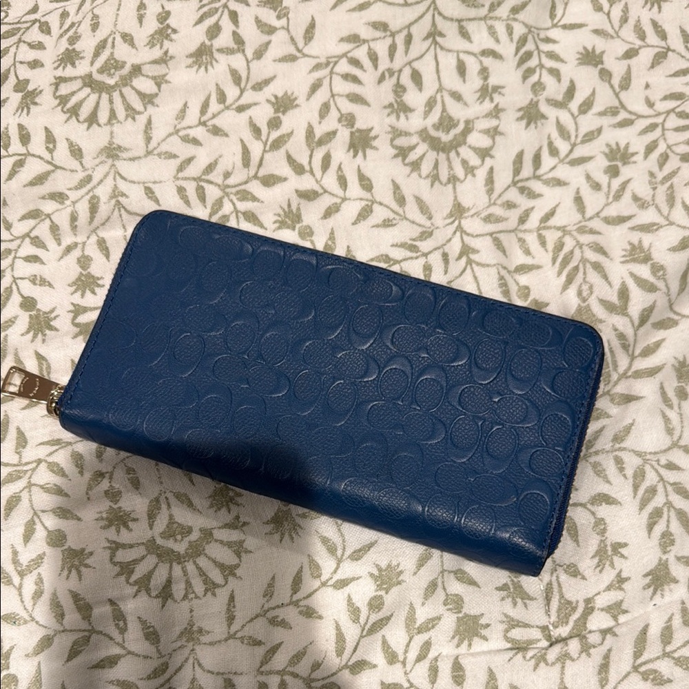 Coach Blue  C Embossed Women's Wallet